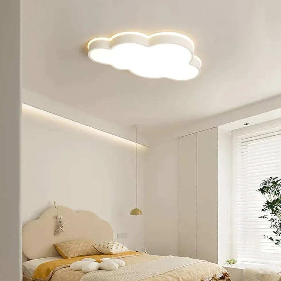 Plane Clouds LED White Flush Ceiling Lights