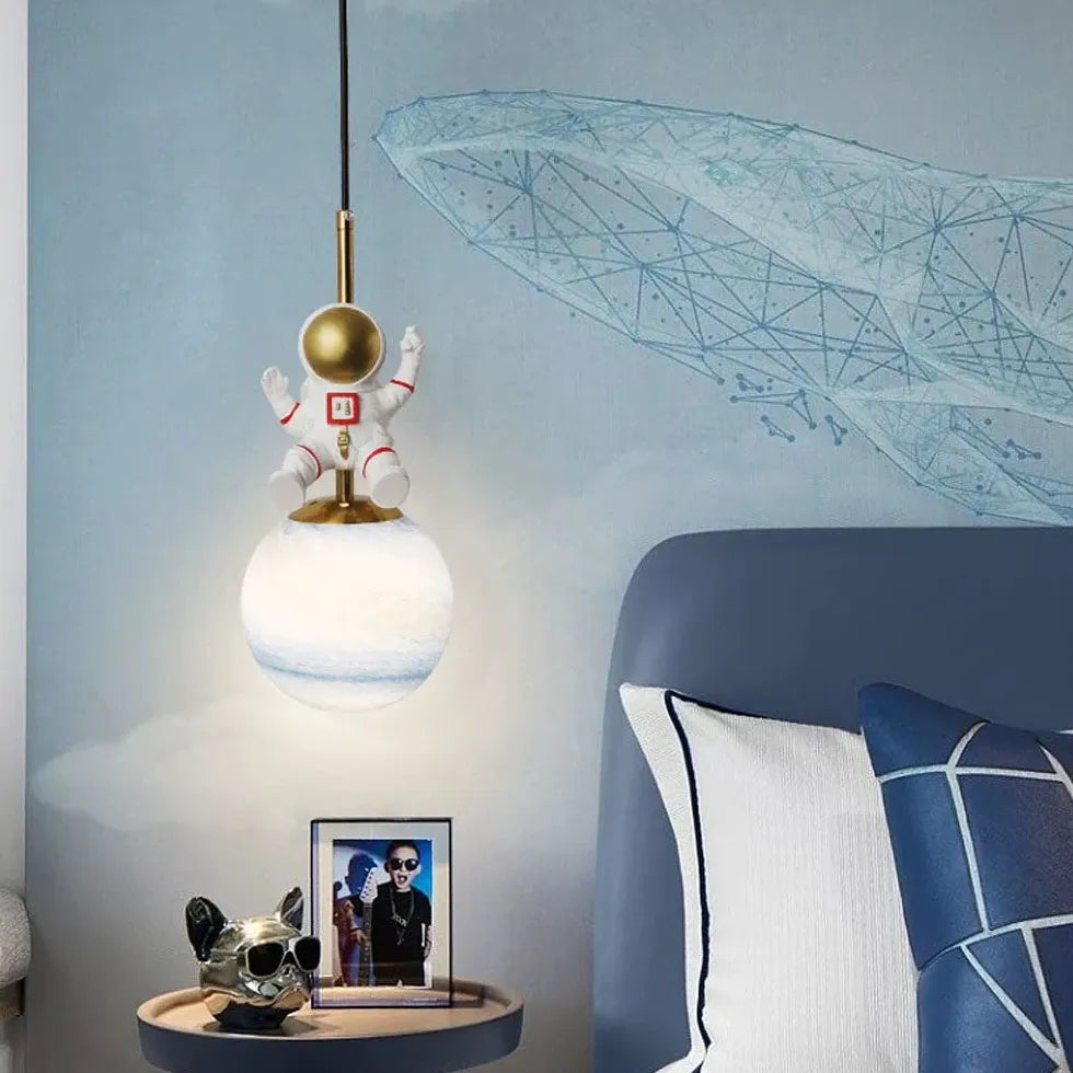 Astronaut Planet Ball Bedroom Pendant Light