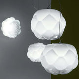 Round Grapes Glass White Pendant Light