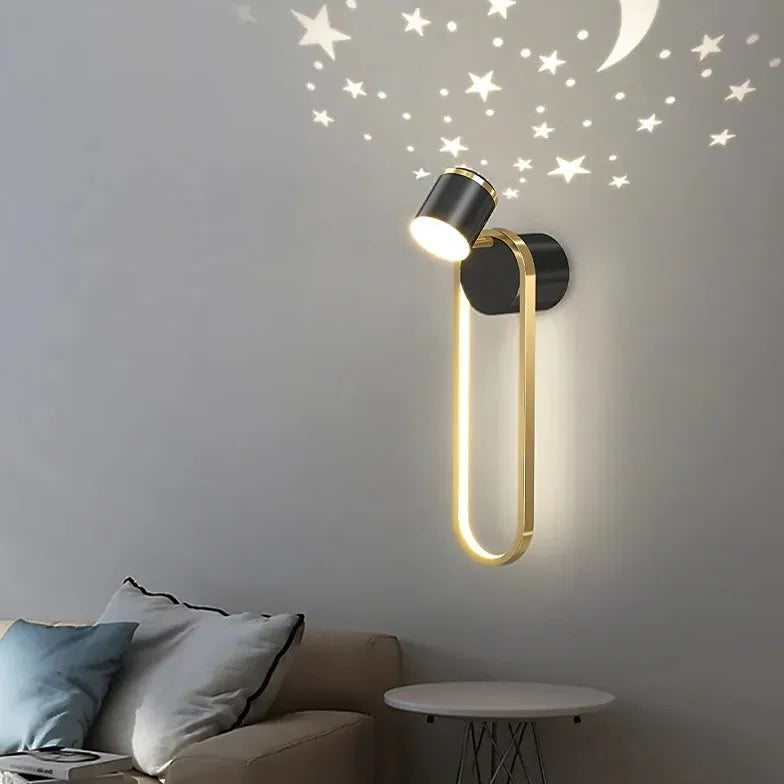 Black and Gold Led Bedside Wall Lights