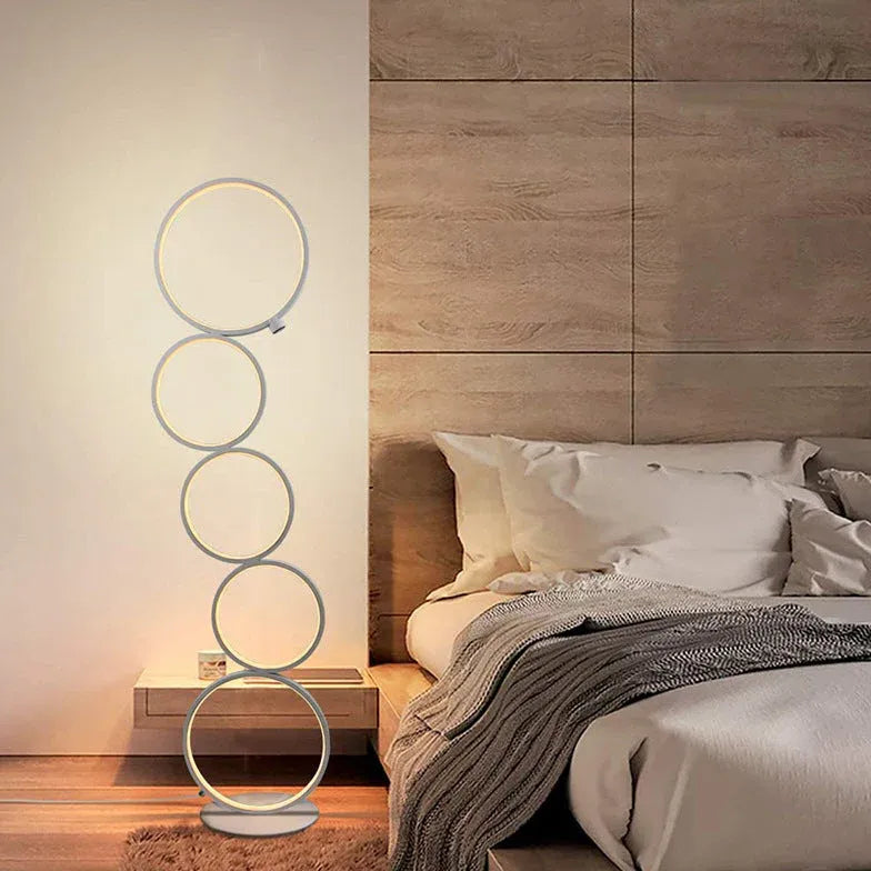 Multilayered Ring Artistic Floor Lamp