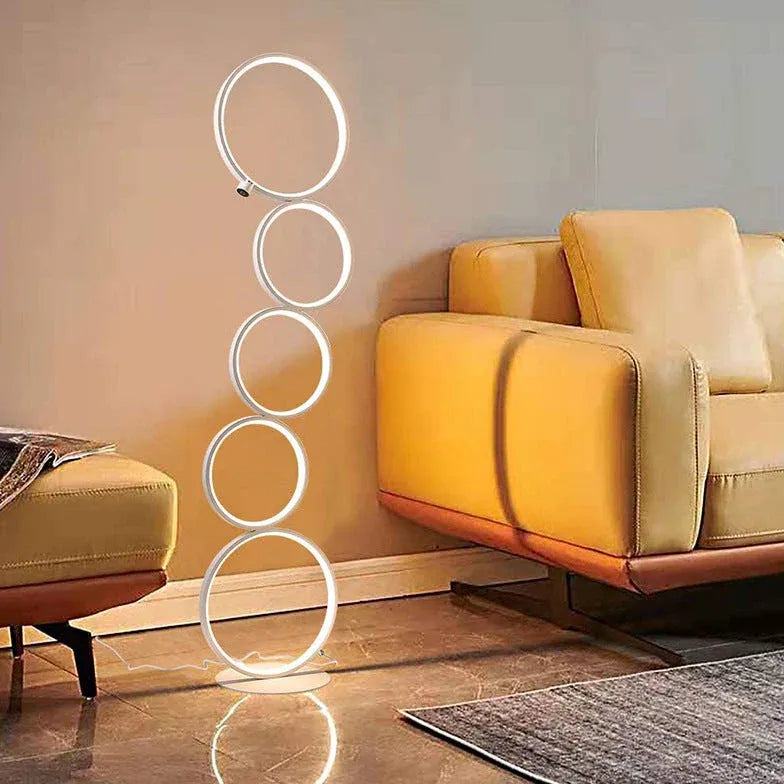 Multilayered Ring Artistic Floor Lamp