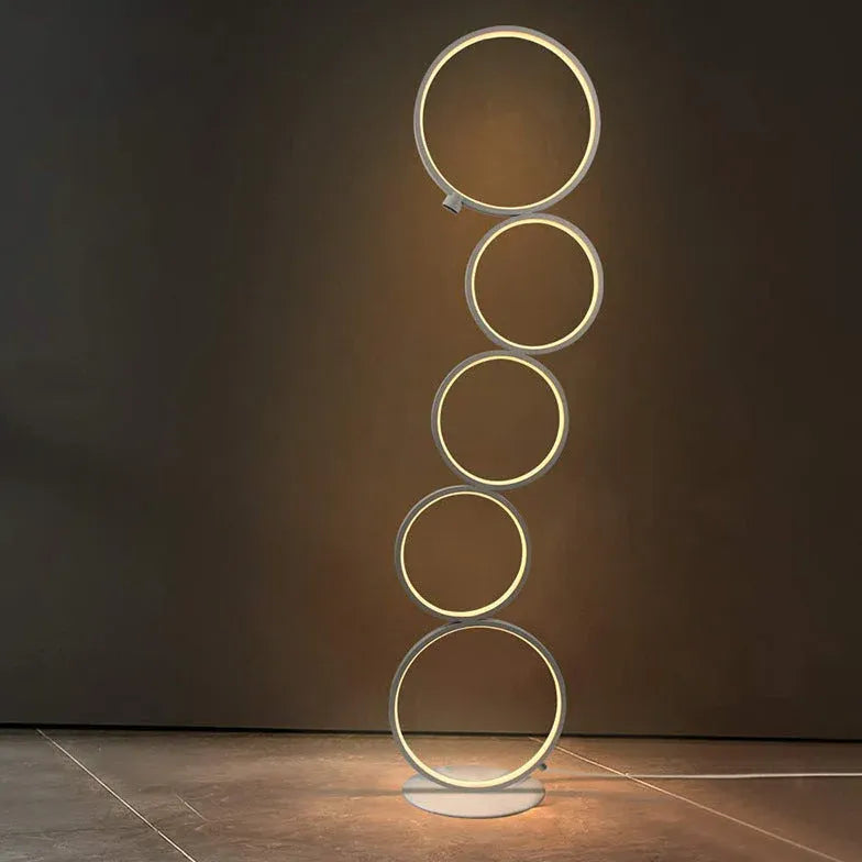 Multilayered Ring Artistic Floor Lamp