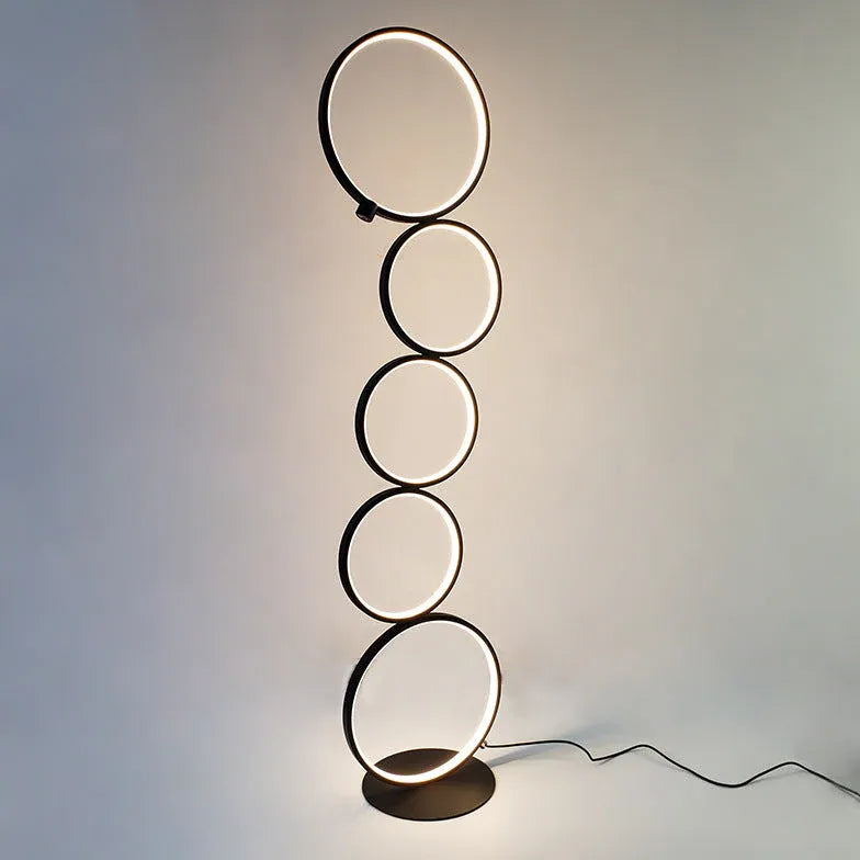 Multilayered Ring Artistic Floor Lamp