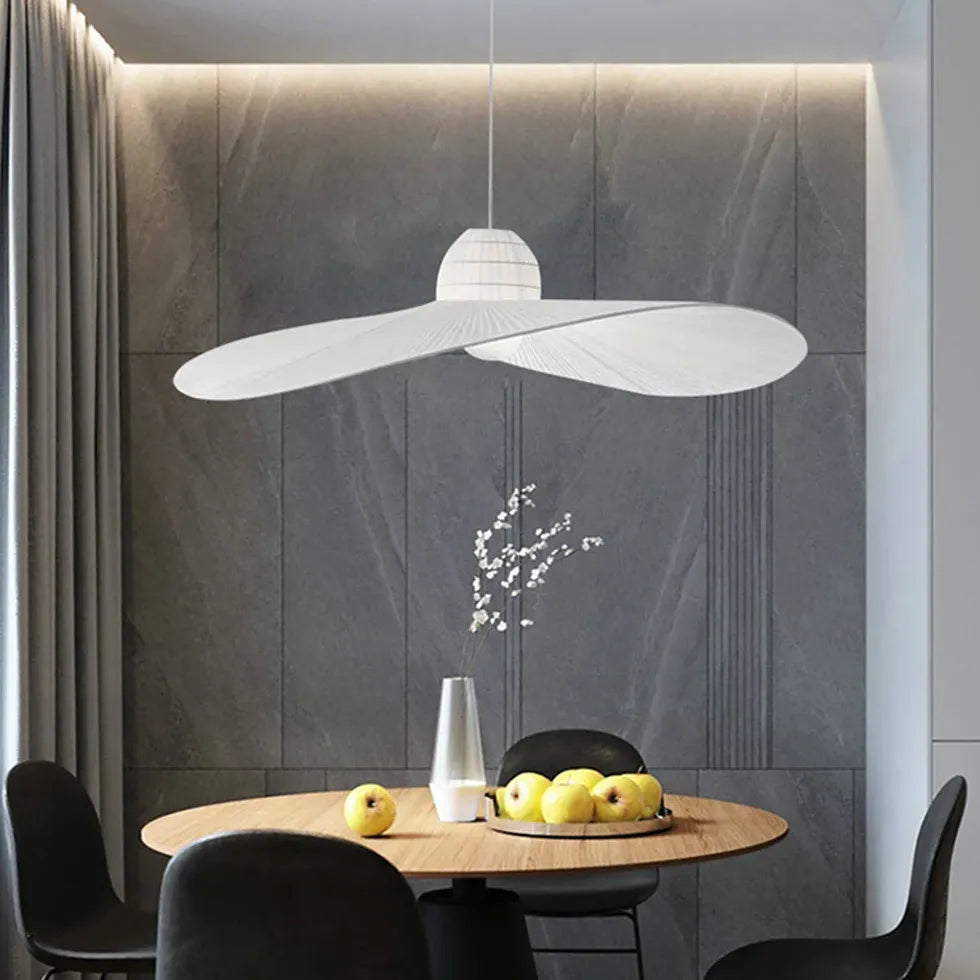 Fan-Shaped Curved Pendant Light for Dining Table