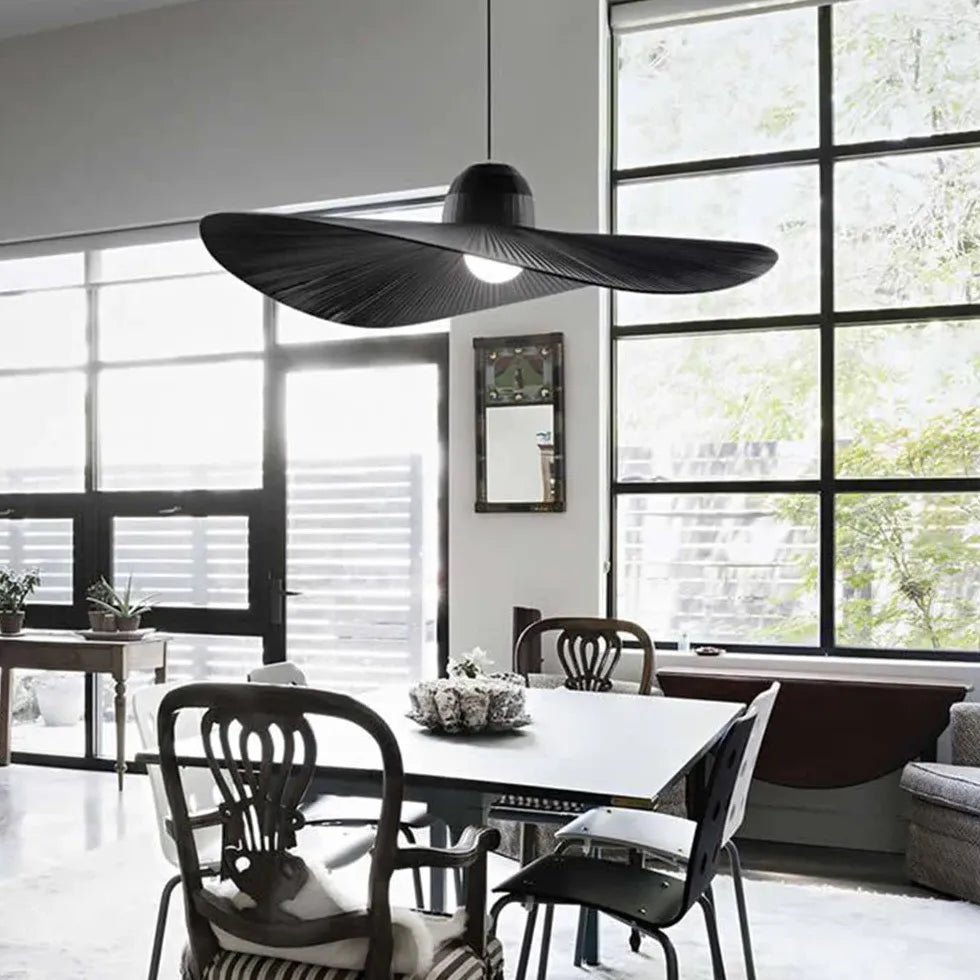 Fan-Shaped Curved Pendant Light for Dining Table