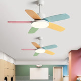 Colored Fan Blades Ceiling Fan with Light