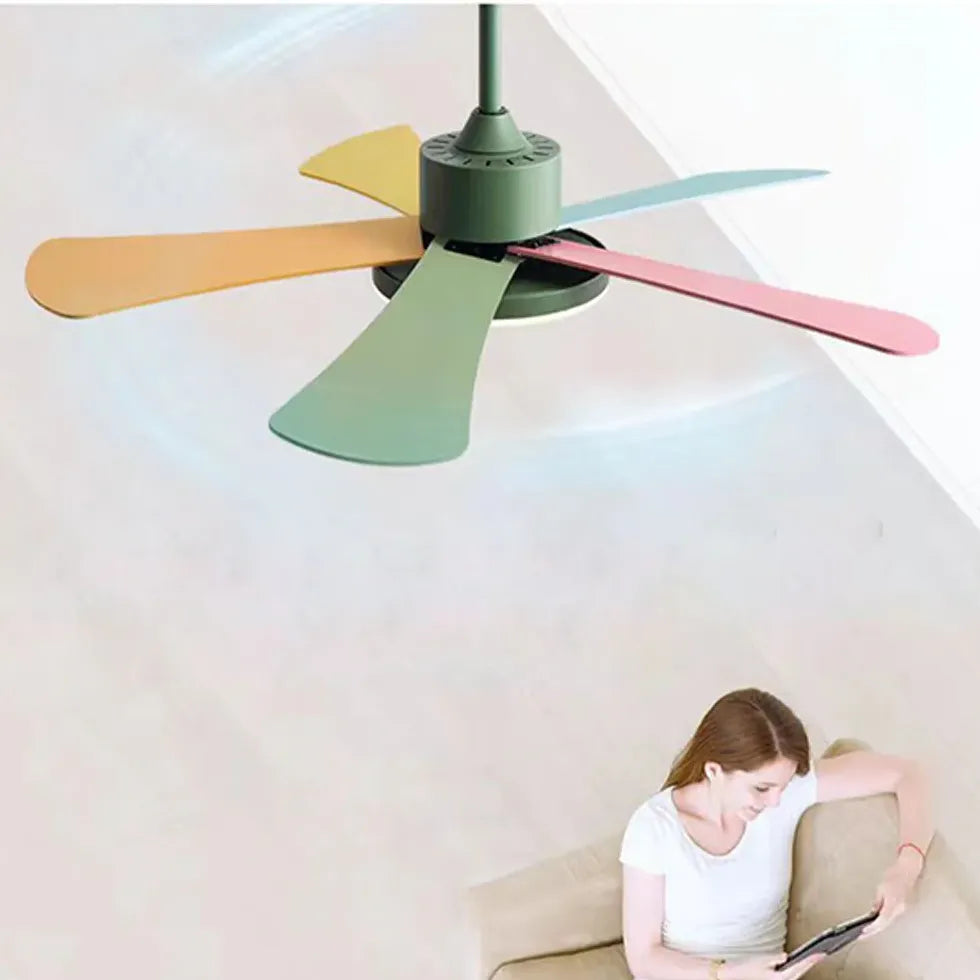 Colored Fan Blades Ceiling Fan with Light