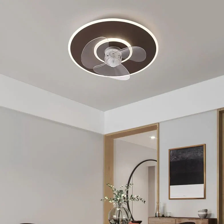 Round Noodle Modern Ceiling Fan with Light