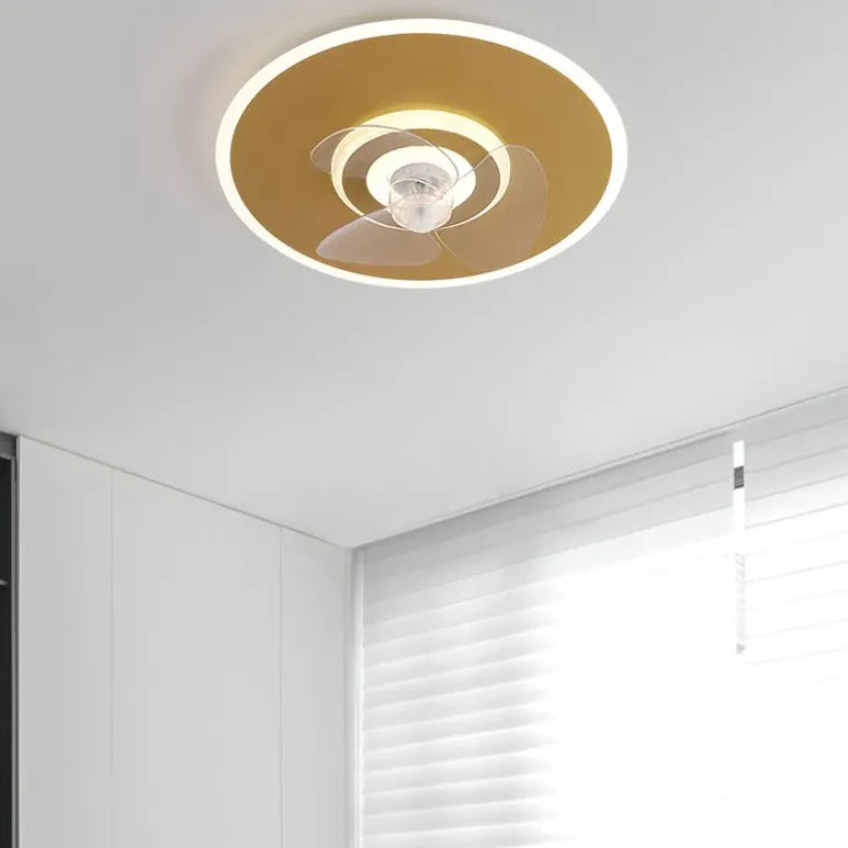 Round Noodle Modern Ceiling Fan with Light