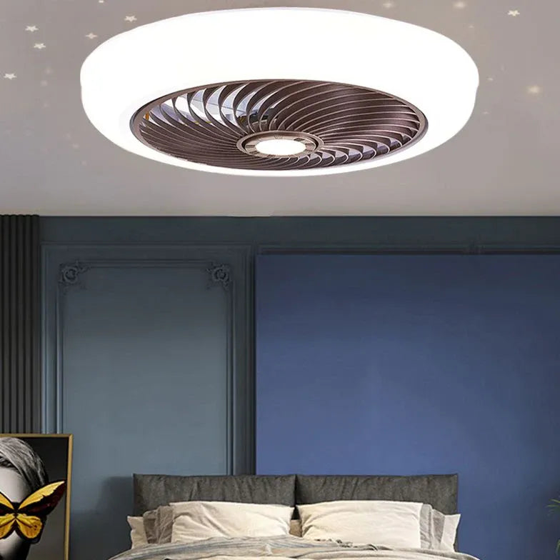 Invisible Spiral Bedroom Ceiling Fan with Light