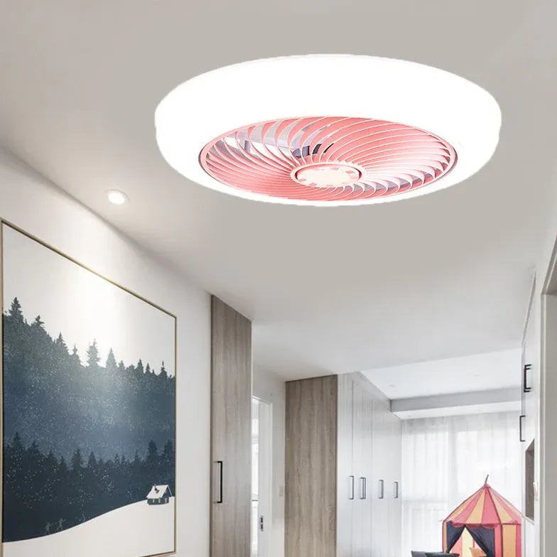 Invisible Spiral Bedroom Ceiling Fan with Light