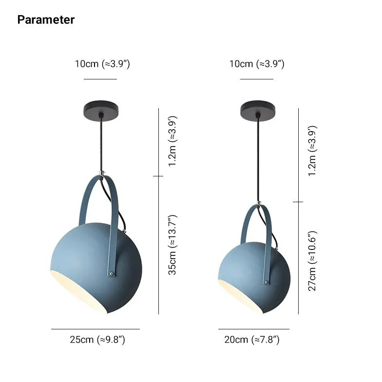 Open Handle Round Modern Pendant Light