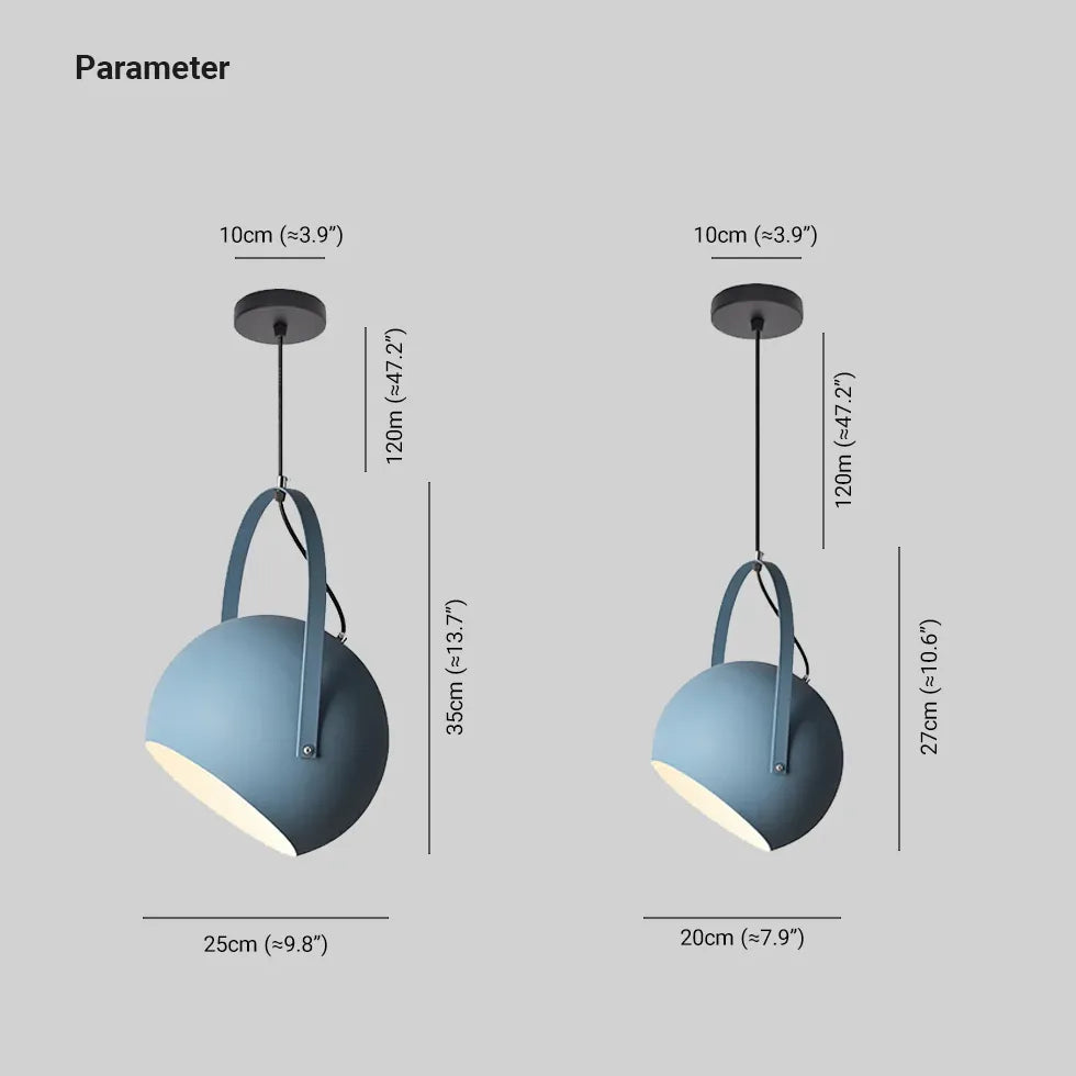 Open Handle Round Modern Pendant Light