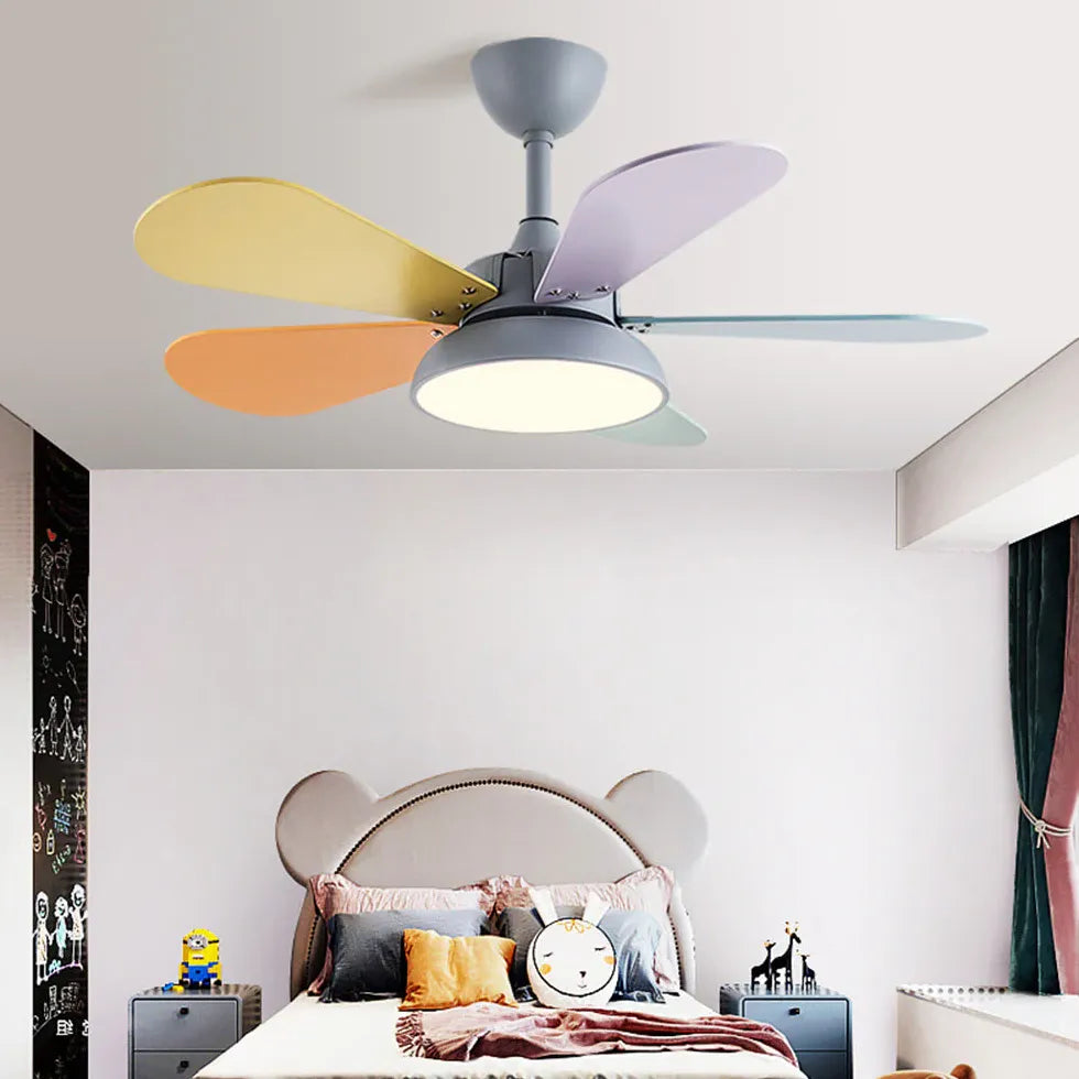 Grey Bedroom Ceiling Fan with Light