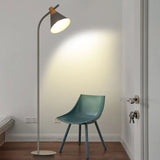 Curved Arm Two-Tone Minimalist Floor Lamp