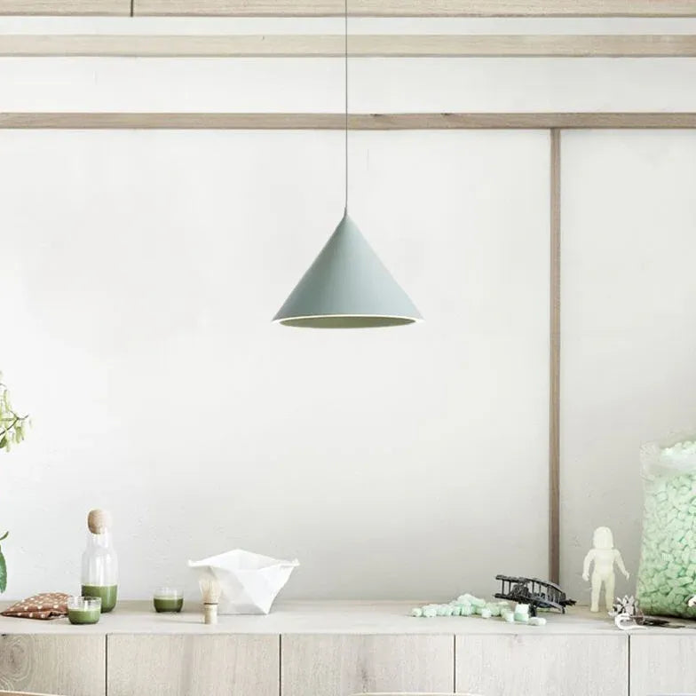 Creamy White Cone Modern Pendant Light