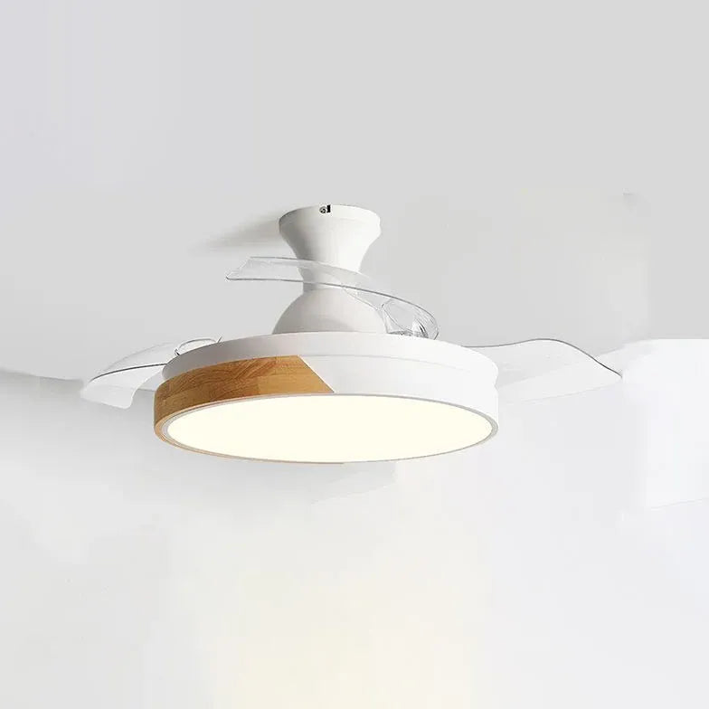 Gray Disc LED Ceiling Fan with Light