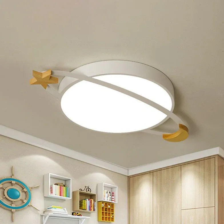 Flat Stars Bedroom LED Flush Ceiling Lights