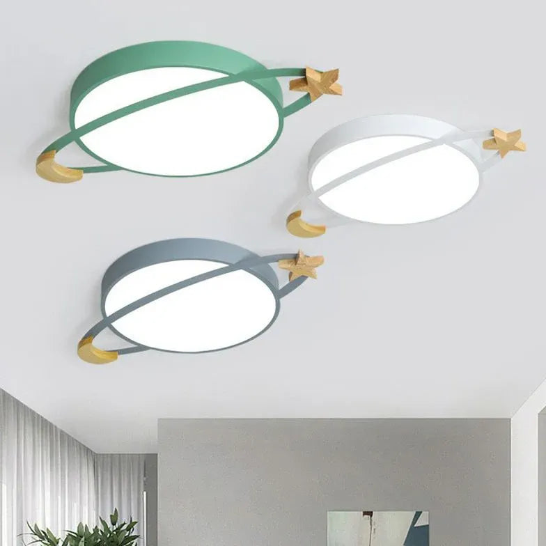 Flat Stars Bedroom LED Flush Ceiling Lights