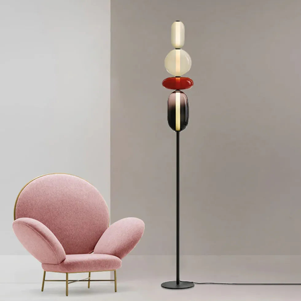 Multilayer Spherical Color Block Floor Lamp