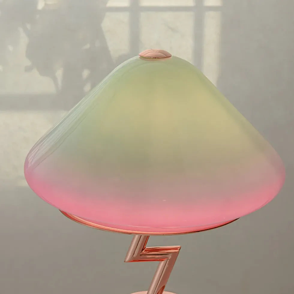 Blue-Pink Gradient Streamlined Vibrant Table Lamp