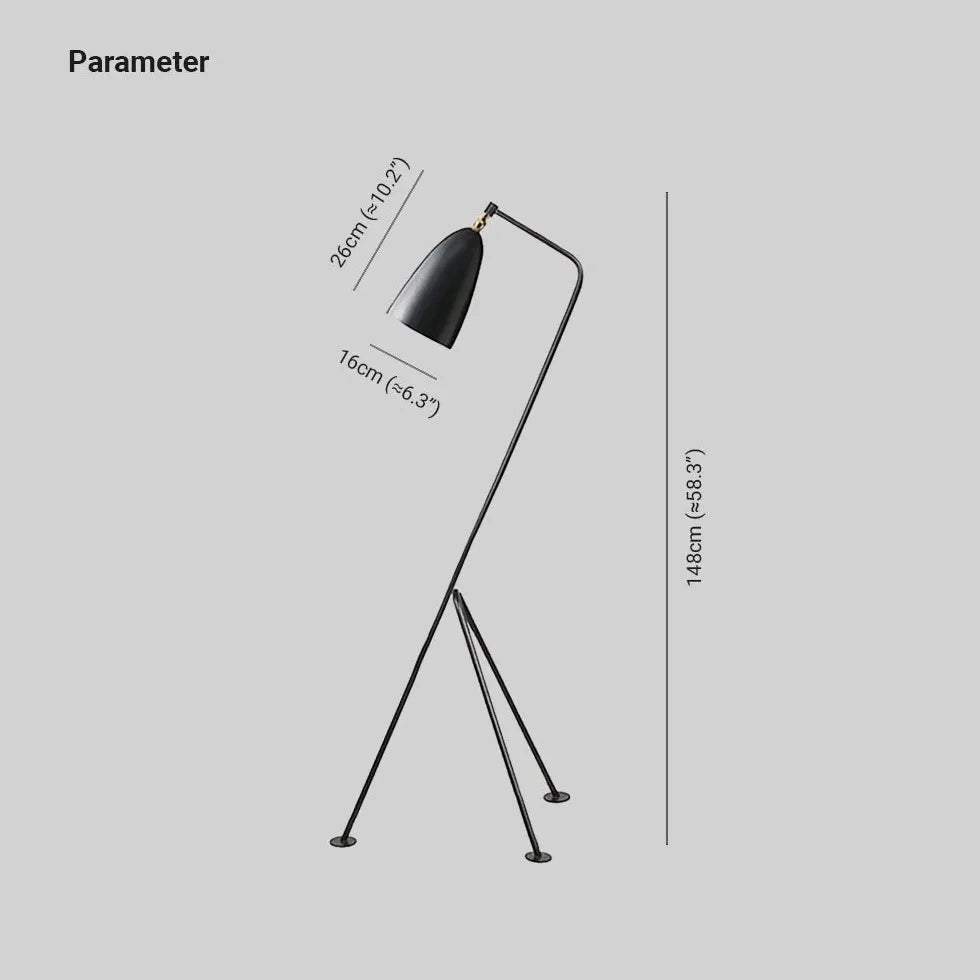 Slanted Tripod Minimalist Floor Lamp