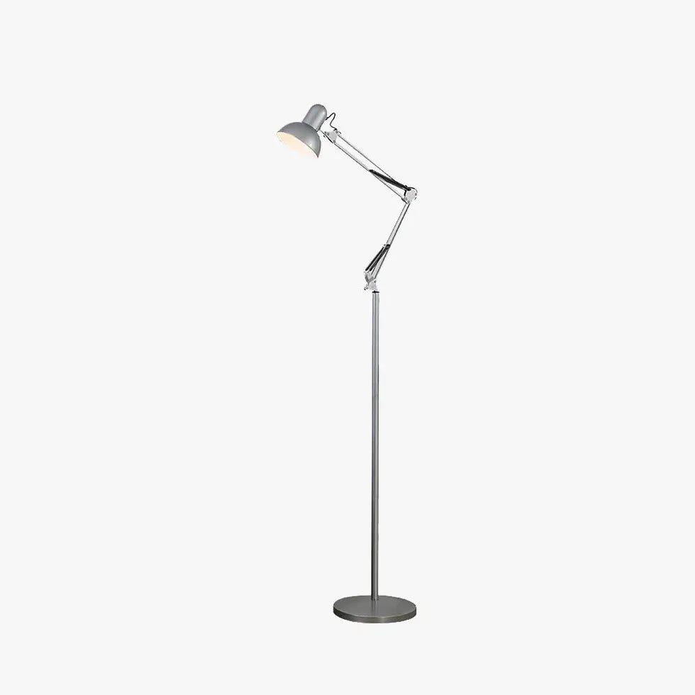 Adjustable Long-Arm Plug-In Reading Floor Lamp