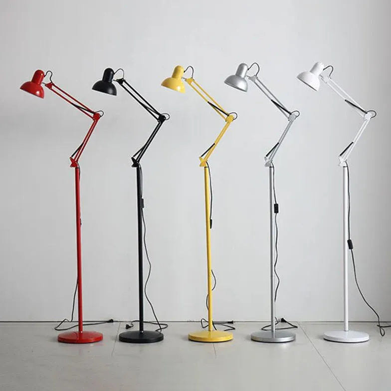 Adjustable Long-Arm Plug-In Reading Floor Lamp