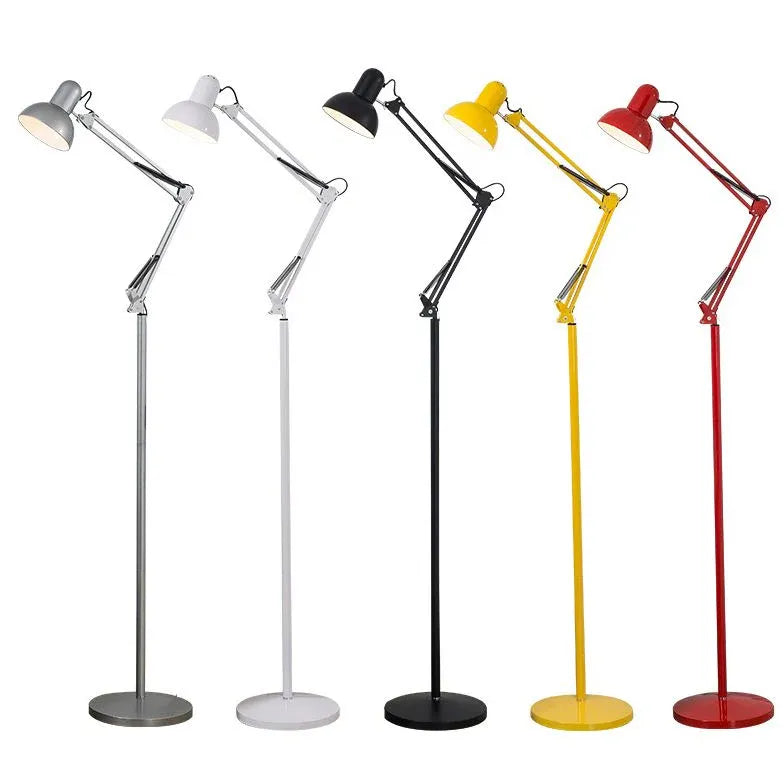 Adjustable Long-Arm Plug-In Reading Floor Lamp