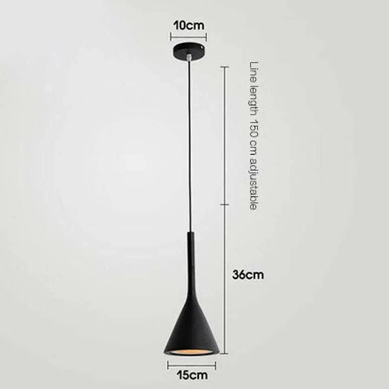 Cone Black Bedroom Modern Pendant Light