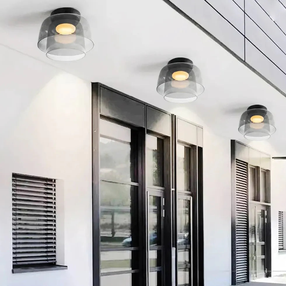 Multiple Coat Modern Glass Flush Ceiling Lights