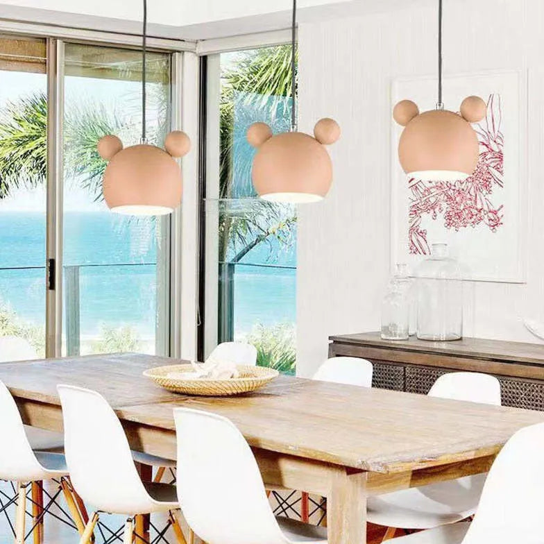 Bear Macaron Dining Room LED Pendant Light