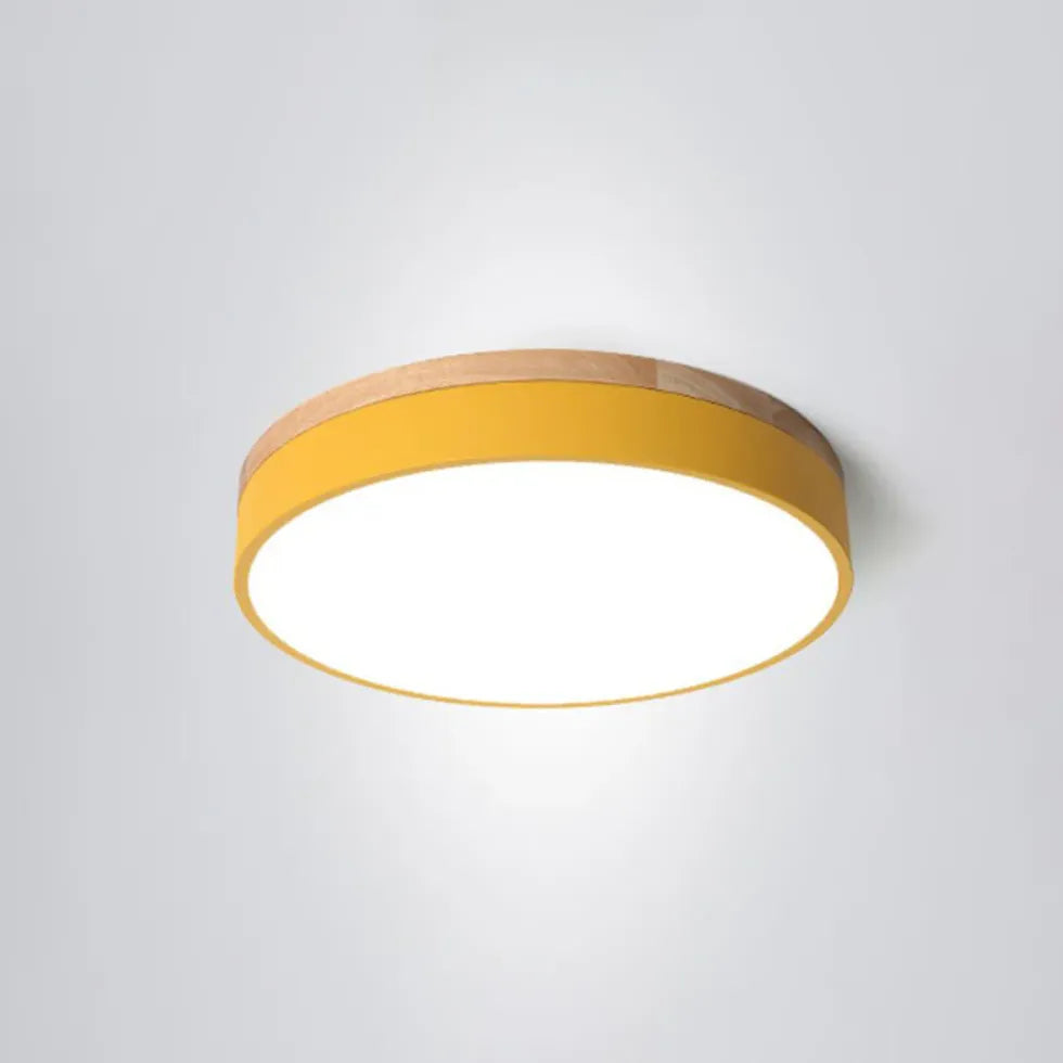 Drum Shaped Bedroom LED Flush Ceiling Lights