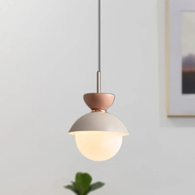 Single Head Glass Globe Pendant Light