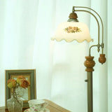 Metal Flower French Retro Floor Lamp