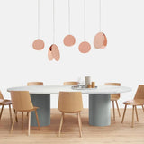 Glossy Disc Dining Room Modern Pendant Light