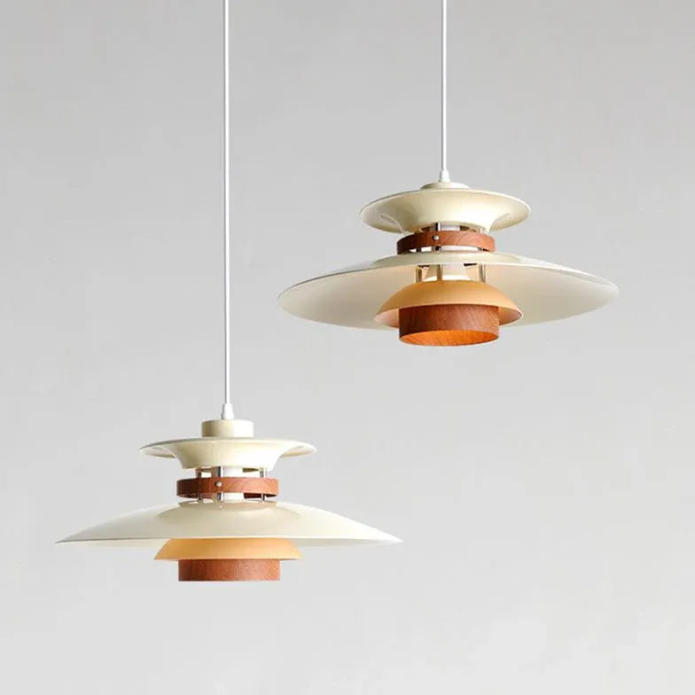 Khaki UFO Dining Room White Pendant Light