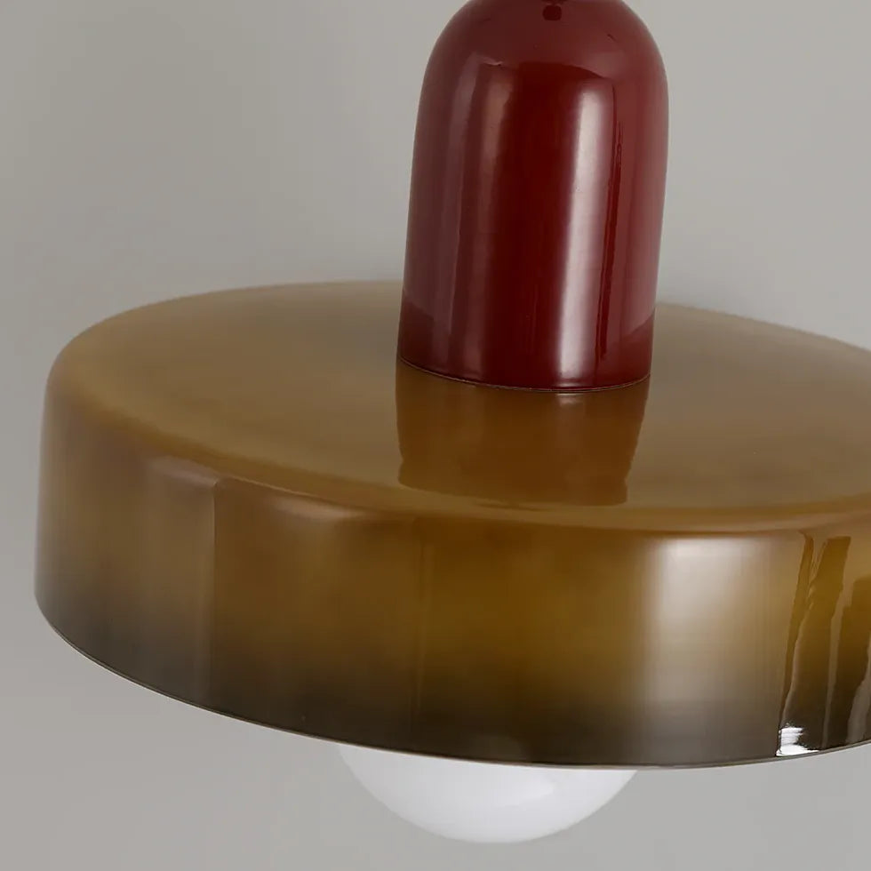 Cartoon Mushroom Modern Glass Pendant Light