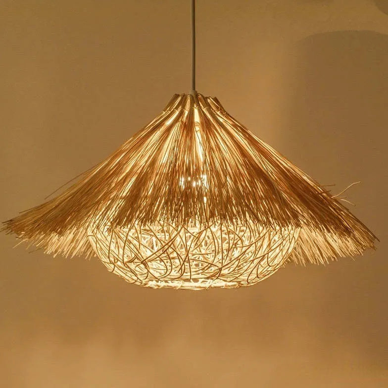 Umbrella Cover Dining Room Rattan Pendant Light