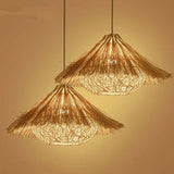 Umbrella Cover Dining Room Rattan Pendant Light