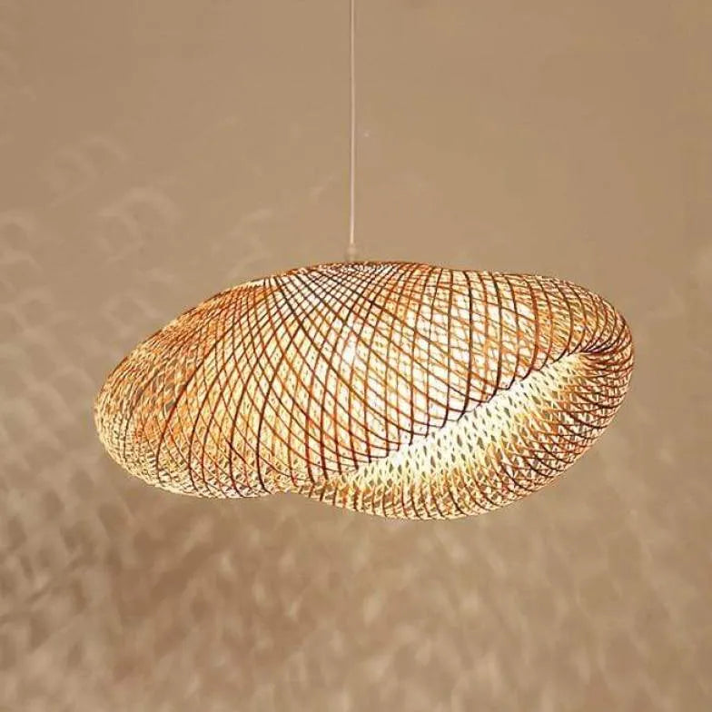 Hyperbolic Mesh Kitchen Rattan Pendant Light