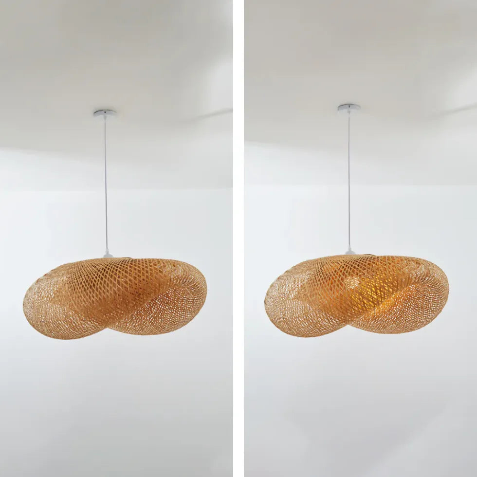 Hyperbolic Mesh Kitchen Rattan Pendant Light