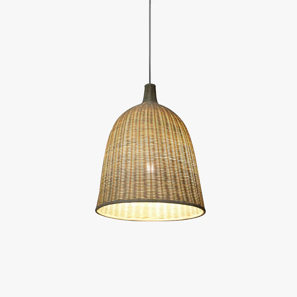 Bell Shape Bamboo Rattan Pendant Light