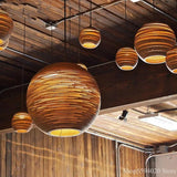 Layered Braided Design Rattan Vintage Pendant Light