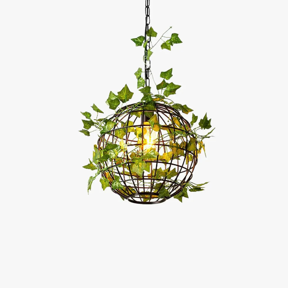 Green Plants Decorative Spherical Pendant Light