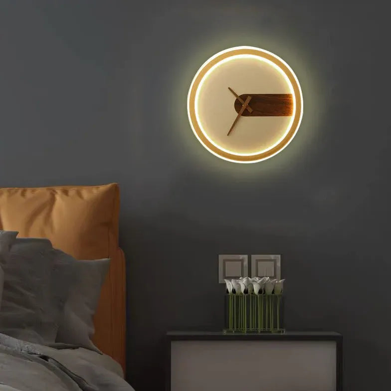 light up wall clock led lighting