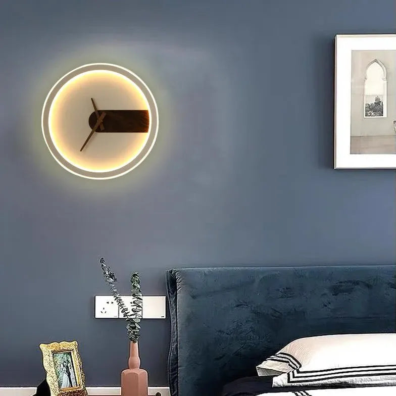 light up wall clock led lighting