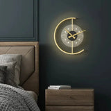 wall light clock led modern indoor