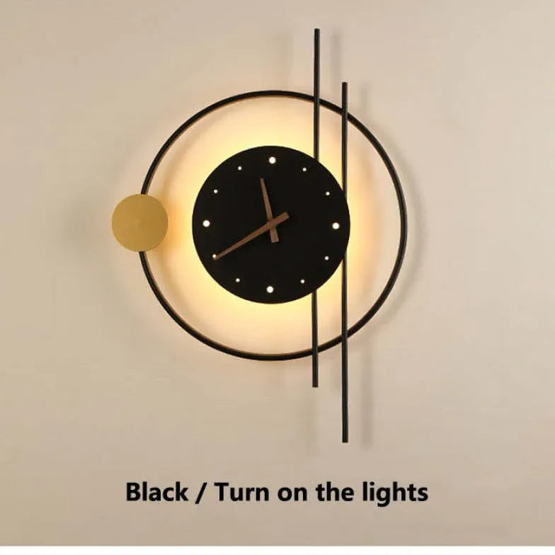 Clock Decoration Art Modern Wall Lights